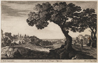 TvB G 5899
<br/>
Marskramer buiten de stad
<br/>
<em>Perelle, Adam (1640-1695)</em>